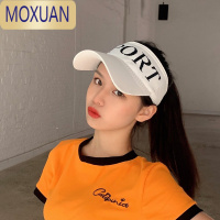 MOXUAN空顶鸭舌帽女防晒遮阳帽子紫外线遮脸2021年夏季太阳帽骑车潮