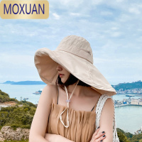 MOXUAN设计18cm超大护颈遮阳帽女夏季防晒帽遮脸大檐太阳帽