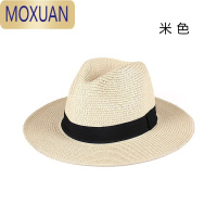 MOXUAN帽子男夏天潮旅游度假沙滩宽沿防晒太阳男士遮阳礼帽巴拿马草帽女