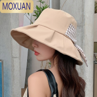 MOXUAN防晒渔夫帽子女款夏季遮全脸百搭大檐遮阳帽太阳帽文艺