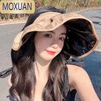 MOXUAN遮阳帽女防晒帽夏季发箍遮脸骑行黑胶空顶太阳帽子贝壳帽