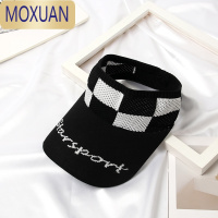 MOXUAN2022新款韩版针织字母空顶帽女跑步运动无顶鸭舌帽夏季户外遮阳帽