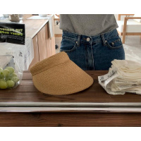 MOXUAN芝士商店~夏季草编遮阳空顶帽女韩版防晒帽子海边度假草帽太阳帽