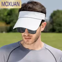 MOXUAN防晒帽男士夏季2022新款遮脸空顶遮阳帽沙滩太阳帽情侣款