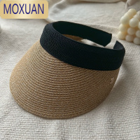 MOXUANの细丝草空顶草帽防晒帽发箍遮阳帽简约百搭度假三亚帽子女