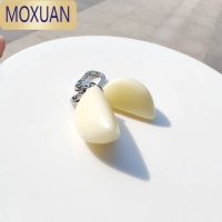 MOXUAN太真啦~蒜子钥匙扣男女书包挂件个性原创仿真食物趣味装饰品