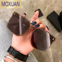 MOXUAN茶色墨镜女防晒2022年新款太阳眼镜21大脸显瘦高级感ins太阳镜