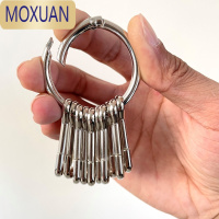 MOXUAN包租婆钥匙串金属钥匙盘圆盘带标记牌中介锁匙扣收纳管理大手环圈钥匙扣