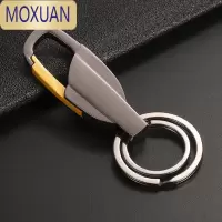 MOXUAN钥匙扣汽车男士腰挂不锈钢圈防丢锁匙扣挂饰开瓶器锁匙圈环