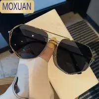 MOXUAN金属多边形新款ins男个性潮流太阳眼镜女圆脸网红情侣街拍墨镜潮太阳镜