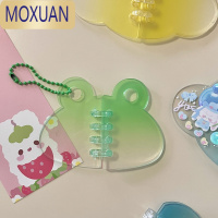 MOXUAN片片本~创意迷你咕卡本diy拼贴亚克力渐变圆盘咕盘手帐挂件钥匙扣