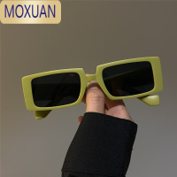 MOXUAN欧美原创设计个性磨砂方形牛油果绿色墨镜女isn风太阳眼镜男太阳镜