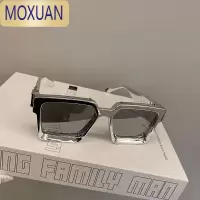 MOXUAN明星同款太阳镜欧美潮人复古嘻哈街拍眼镜女ins网红方框墨镜男