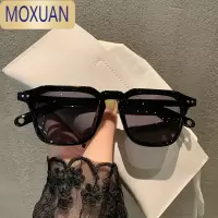MOXUAN复古韩版新款遮阳小方框墨镜女潮个性男情侣圆脸网红时尚太阳眼镜太阳镜