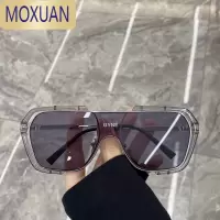 MOXUAN超酷不规则方框一体大框太阳镜蹦迪眼镜素颜网红街拍墨镜女圆脸潮