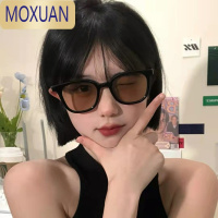 MOXUAN小红书同款黑框茶色墨镜女太阳镜夏遮阳2022新款韩版潮偏光眼镜男