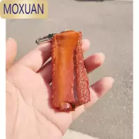 MOXUAN一块诱人的红烧排骨挂件~个性仿真食物钥匙扣趣味包包挂扣