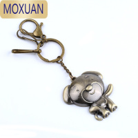 MOXUAN复古十二生肖金属钥匙扣 仿铜属相狗猪鼠鸡纪念品情侣礼品钥匙圈