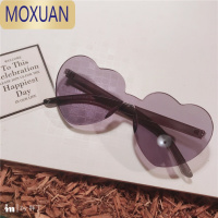 MOXUAN果冻彩虹软妹彩色一体式树脂彩色爱心墨镜jennie同款防晒太阳眼镜太阳镜