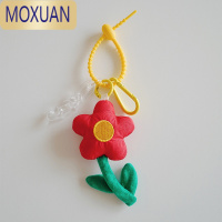 MOXUAN新款小红花钥匙扣女可爱包包挂饰女撞色花朵书包挂件装饰