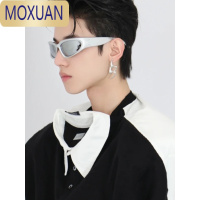MOXUAN千禧未来感银色镜面男女墨镜骑行拽酷拍照炫彩运动个性防晒太阳镜