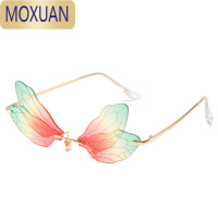 MOXUANCiseonik 欧美ins新款女网红无框仙女镜片魔幻辣妹墨镜太阳镜