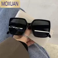 MOXUAN2022新款墨镜女高级感ins方框网红大脸显瘦太阳眼镜男潮太阳镜