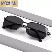 MOXUAN男士经典方框偏光太阳镜墨镜开车司机驾驶镜钓鱼看漂可配近视眼镜