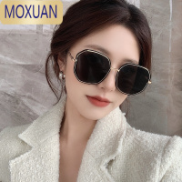 MOXUAN复古韩版网红大框黑色太阳镜女ins圆脸显脸小街拍墨镜潮