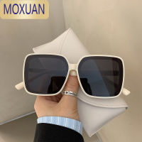 MOXUAN墨镜女2022新款潮米色太阳眼镜女网红街拍方形大脸素颜显瘦遮阳潮太阳镜
