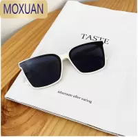 MOXUAN墨镜2022新款潮女韩版ins白色偏光太阳眼镜网红款显脸小太阳镜