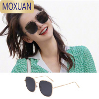 MOXUAN戚薇同款墨镜女大脸显瘦ins网红复古方形偏光太阳镜女2021新款潮