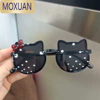 MOXUAN儿童眼镜女童可爱猫耳朵墨镜公主宝宝遮阳太阳镜夏天拍照