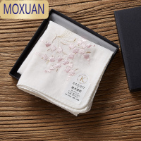 MOXUAN[铃兰海棠]刺绣女士手帕双层精纱柔软棉布手绢吸汗