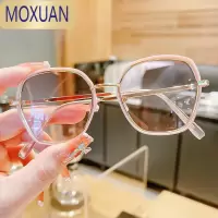 MOXUAN儿童太阳镜眼镜个性多边形外出时尚潮墨镜女童简约眼镜框