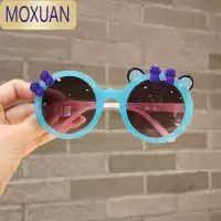 MOXUAN儿童太阳镜小女孩可爱公主蝴蝶结墨镜宝宝果冻色遮阳眼镜