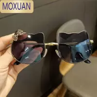MOXUAN儿童墨镜时尚个性男女孩可爱猫咪太阳镜宝宝眼镜拍照造型