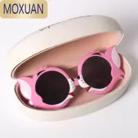 MOXUAN儿童太阳镜女童眼镜男偏光硅胶时尚潮女折叠小孩宝宝墨镜