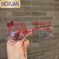 MOXUAN儿童眼镜女童可爱猫耳朵墨镜公主宝宝遮阳太阳镜夏天拍照
