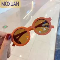 MOXUAN复古风儿童遮阳太阳镜宝宝墨镜时尚潮男童女童可爱卡通拍照休闲镜