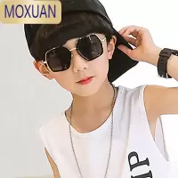 MOXUAN新款韩版潮童遮阳墨镜儿童夏季太阳镜男女童旅游凹凸造型时尚眼镜