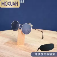 MOXUAN儿童墨镜女孩可爱蝴蝶结猫咪太阳镜女童拍照造型宝宝眼镜