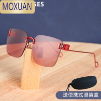 MOXUAN无边框儿童墨镜潮流男女童韩版方形个性出游遮阳太阳眼镜太阳镜