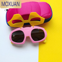 MOXUAN2022钢铁侠儿童太阳镜翻盖男童墨镜女童硅胶偏光帅气眼镜