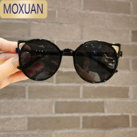 MOXUAN儿童太阳镜男女童可爱猫咪墨镜女孩时尚造型眼镜2-8岁防晒遮阳镜