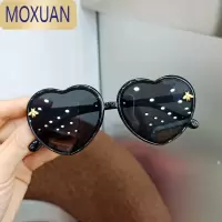 MOXUAN儿童墨镜时尚小女孩爱心眼镜拍照表演女童宝宝太阳镜遮阳