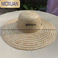 MOXUAN农民手工麦秆草帽大檐户外田园防晒劳保农用遮阳帽男女钓鱼太阳帽