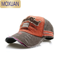 MOXUAN速卖通棒球帽韩版牛仔做旧破边帽子磨边钓鱼鸭舌帽男女情侣防晒帽