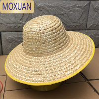 MOXUAN大檐手工麦秆草帽男夏季户外劳保农用遮阳帽钓鱼帽大沿太阳帽女夏