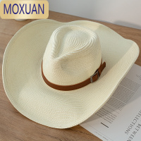 MOXUAN超大檐男士沙滩帽夏天大沿遮阳礼帽休闲百搭牛仔帽户外防晒草帽潮帽子